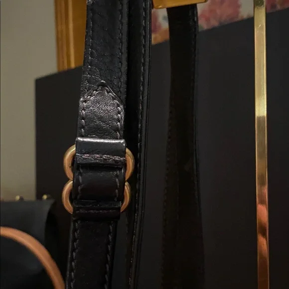 Vintage Coach Sonoma Drawstring Black Pebbled Leather Bucket Shoulder Bag - Picture 5 of 11